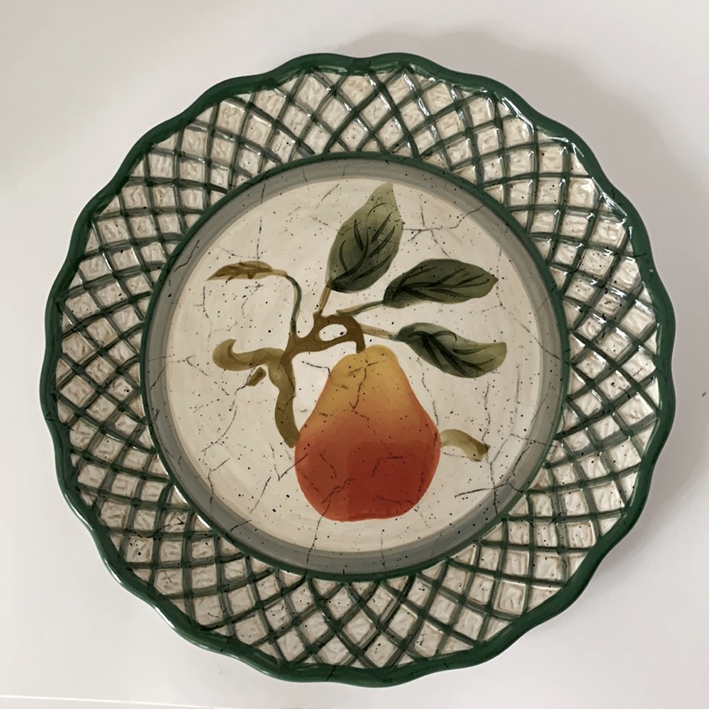 Raymond Waites Cornucopia Certified International Pear Salad Plate latt…